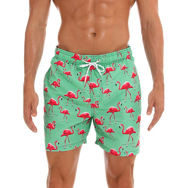 HTOOHTOOH Mens Beachwear Holiday Color Block Jogger Swim Trunks Quick Dry Shorts 